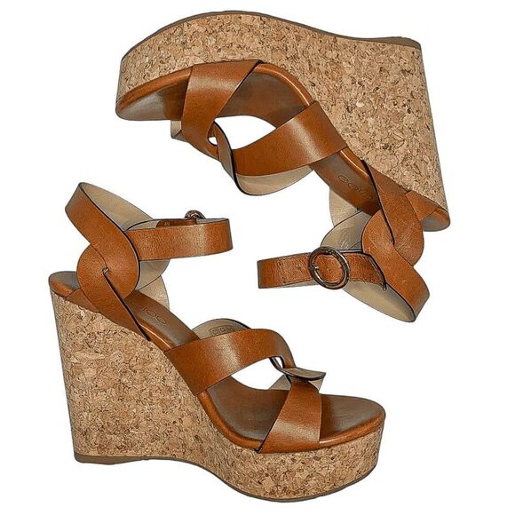 Jimmy Choo Brown Wedge Sandals - Picture 6 of 13